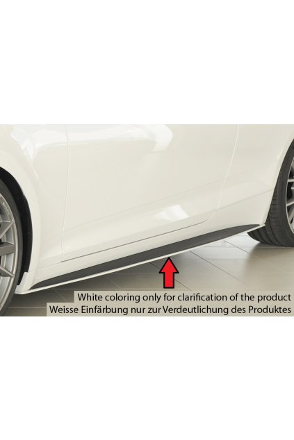 Rieger spoiler pod boční práh mont. strana levá pro Audi A5 B9, F5 kabriolet, kupé před faceliftem, r.v. 07/16-12/19, plast ABS bez povrchové úpravy