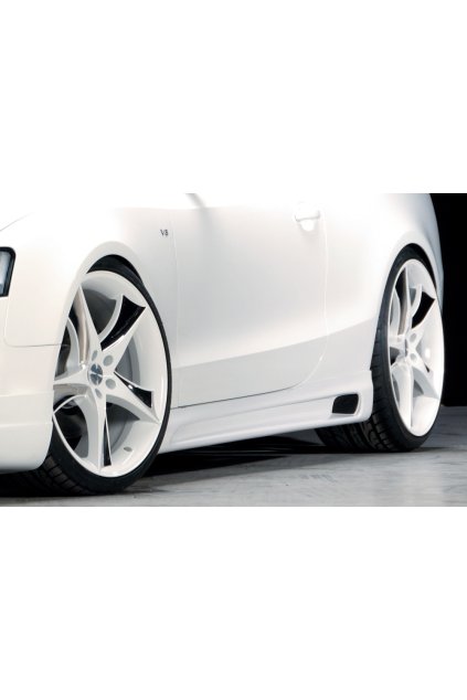 Rieger boční práh mont. strana pravá pro Audi A5 S5 B8, B81 kabriolet, kupé vč. faceliftu, r.v. 06/07-07/11, 10/11-06/16, plast ABS bez povrchové úpravy, s prolisem a výřezem