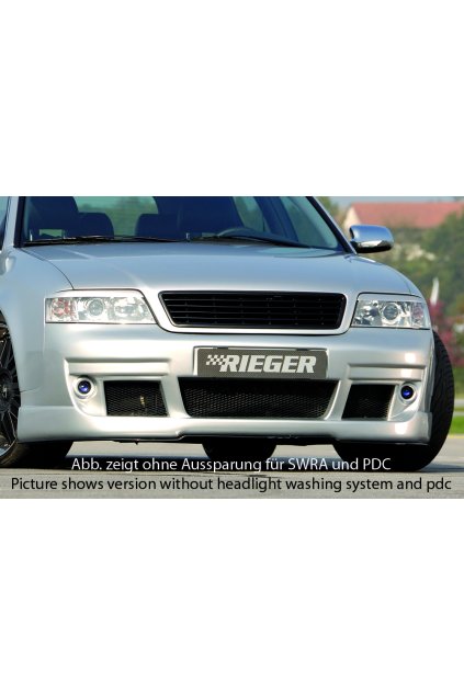 Rieger přední nárazník pro Audi A6 4B avant, sedan před faceliftem, plast ABS bez povrchové úpravy, pro vozy s parkovacím asistentem (PDC)
