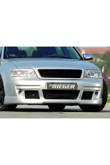 Rieger kompletní přední nárazník S6-Look pro Audi A6 4B avant, sedan po faceliftu, plast ABS bez povrchové úpravy, pro vozy bez ostřikovačů světlometů a parkovacího asistenta (PDC)