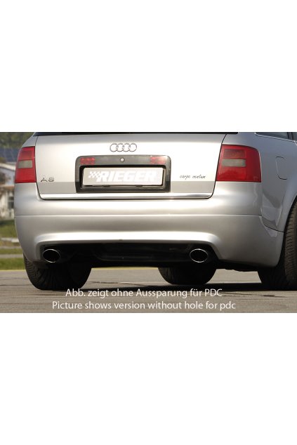 Rieger spoiler pod zadní nárazník S6-Look pro Audi A6 4B avant po faceliftu r.v. 07/01-, plast ABS bez povrchové úpravy