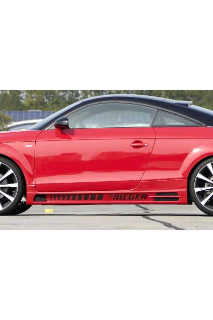 Rieger boční práh mont. strana levá pro Audi TT 8J kupé, roadster, r.v. 09/06-, plast ABS bez povrchové úpravy, s prolisem, s prolisem a dvěma výřezy