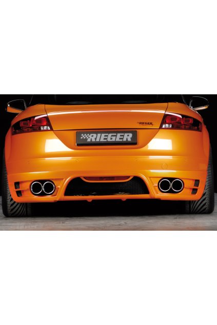Rieger spoiler pod zadní nárazník pro Audi TT 8J kupé, roadster před faceliftem r.v. 09/06-06/10, plast ABS bez povrchové úpravy, pro vozy s dvojitými koncovkami na obou stranách