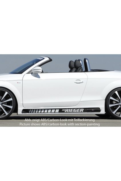 Rieger boční práh mont. strana levá pro Audi TT 8J kupé, roadster, r.v. 09/06-, plast ABS s povrchovou úpravou Carbon-Look