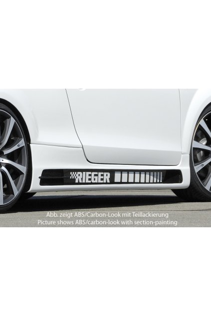 Rieger boční práh mont. strana pravá pro Audi TT 8J kupé, roadster, r.v. 09/06-, plast ABS s povrchovou úpravou Carbon-Look