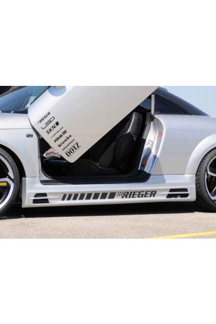 Rieger boční práh mont. strana levá pro Audi TT 8N kupé, roadster, r.v. 98-03, plast ABS bez povrchové úpravy, s prolisem, s prolisem a dvěma výřezy