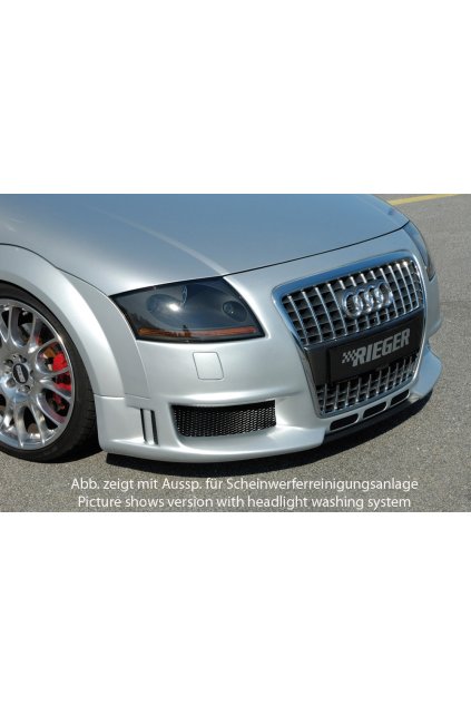 Rieger kompletní přední nárazník R-Frame pro Audi TT 8N kupé, roadster, plast ABS bez povrchové úpravy, s žebrováním, pro vozy bez ostřikovačů světlometů