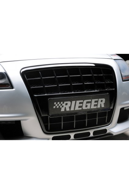 Rieger maska chladiče s integrovaným držákem SPZ pro Audi TT 8N kupé, roadster, plast ABS lakovaný do černé lesklé barvy