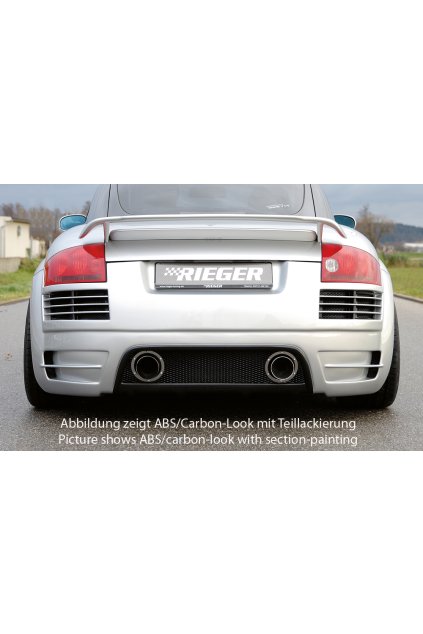 Rieger kompletní zadní nárazník pro Audi TT 8N kupé, roadster, plast ABS s povrchovou úpravou Carbon-Look