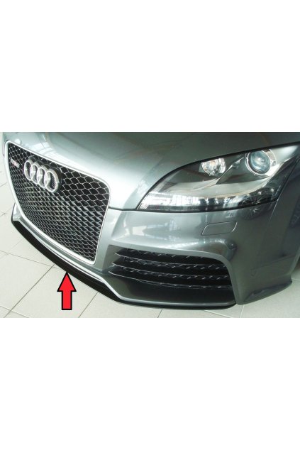 Rieger lipa pod přední nárazník pro Audi TT RS 8J kupé, roadster, 09/09-, plast ABS lakovaný do černé lesklé barvy