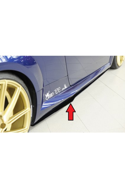 Rieger spoiler pod boční práh mont. strana pravá pro Audi TT RS 8J, 8J1-FV, 8S kupé, roadster před faceliftem, r.v. 05/16-08/18, plast ABS bez povrchové úpravy