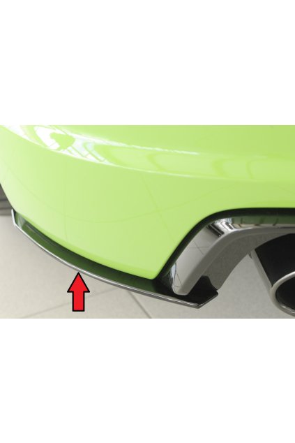 Rieger spoiler pod zadní nárazník na levé straně pro Audi TT RS 8J, 8J1-FV, 8S kupé, roadster před faceliftem r.v. 05/16-08/18, plast ABS bez povrchové úpravy