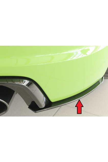 Rieger spoiler pod zadní nárazník na pravé straně pro Audi TT RS 8J, 8J1-FV, 8S kupé, roadster před faceliftem r.v. 05/16-08/18, plast ABS bez povrchové úpravy