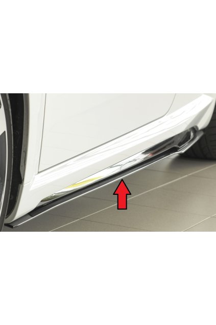 Rieger spoiler pod boční práh mont. strana levá pro Audi TT RS 8J, 8J1-FV, 8S kupé, roadster po faceliftu, r.v. 09/18-, plast ABS bez povrchové úpravy