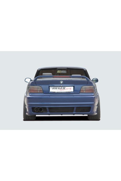 Rieger zadní nárazník pro BMW řada 3 E36 kabriolet, kupé, sedan, touring, plast ABS bez povrchové úpravy, pro vozy bez parkovacího asistenta (PDC)