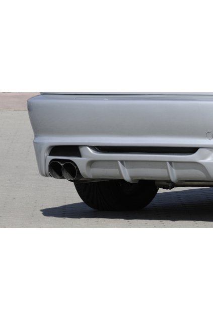 Rieger vložka zadního nárazníku pro BMW řada 3 E46 kabriolet, kupé, sedan vč. faceliftu, plast ABS bez povrchové úpravy, pro dvojitou koncovku vlevo