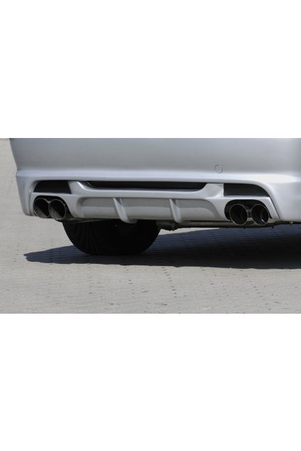 Rieger vložka zadního nárazníku pro BMW řada 3 E46 kabriolet, kupé, sedan vč. faceliftu, plast ABS bez povrchové úpravy, pro dvojitou koncovku vlevo/vpravo