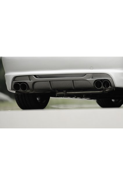 Rieger vložka zadního nárazníku pro BMW řada 3 E46 kabriolet, kupé, sedan vč. faceliftu, plast ABS s povrchovou úpravou Carbon-Look