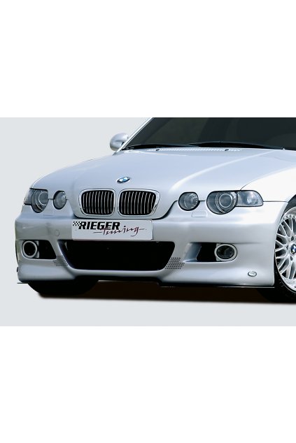 Rieger kompletní přední nárazník pro BMW řada 3 E46 compact po faceliftu, plast ABS bez povrchové úpravy, pro vozy s ostřikovači světlometů