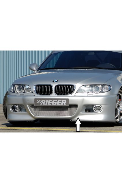 Rieger přední nárazník pro BMW řada 3 E46 sedan, touring po faceliftu, plast ABS bez povrchové úpravy, s držáky pro originální mlhová světla