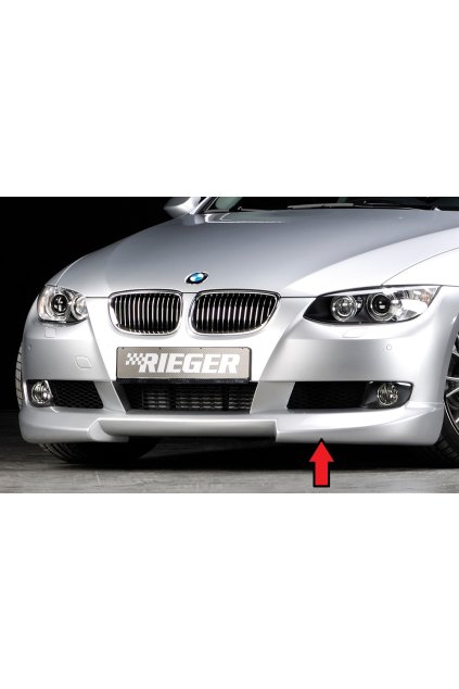 Rieger spoiler pod přední nárazník pro BMW řada 3 E92, E93 kabriolet, kupé před faceliftem, r.v. 03/07-02/10, 09/06-02/10, plast ABS bez povrchové úpravy