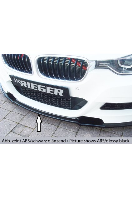 Rieger lipa pod přední nárazník pro BMW řada 3 F30, F31 sedan, touring vč. faceliftu, 02/12-06/15, 07/15-, 10/12-06/15, plast ABS bez povrchové úpravy