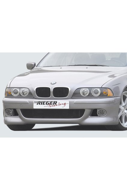 Rieger přední nárazník pro BMW řada 5 E39 sedan, touring, plast ABS bez povrchové úpravy, s držáky originálních mlhových světlometů, pro vozy bez parkovacího asistenta (PDC), bez ostřikovačů světlometů
