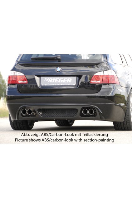 Rieger spoiler pod zadní nárazník pro BMW řada 5 E61 touring vč. faceliftu r.v. -08, 08-, plast ABS bez povrchové úpravy