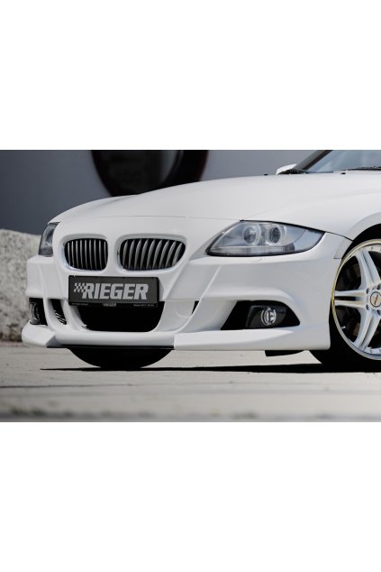 Rieger přední nárazník pro BMW Z4 E85 kupé, roadster po faceliftu, plast ABS bez povrchové úpravy, s výřezy pro mlhová světla, pro vozy s ostříkovači předních světlometů