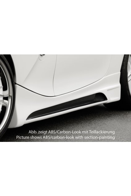Rieger boční práh mont. strana pravá pro BMW Z4 E85 roadster vč. faceliftu, r.v. 01/06-03/09, 02/03-12/05, plast ABS bez povrchové úpravy, s prolisem a výřezem