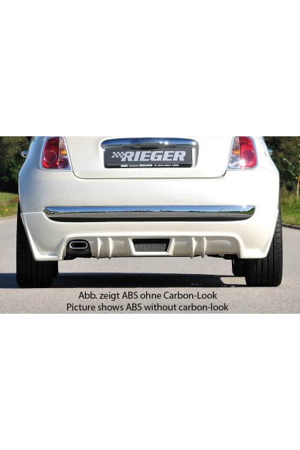 Rieger spoiler pod zadní nárazník pro Fiat 500 312 2-dvéř. r.v. 10/07-, plast ABS s povrchovou úpravou Carbon-Look, pro koncovku vlevo