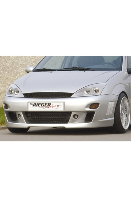 Rieger přední nárazník pro Ford Focus 1 3-dvéř., 5-dvéř., plast ABS bez povrchové úpravy, s žebrováním, s výřezem pro blinkry