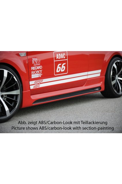 Rieger boční práh mont. strana levá pro Ford Focus 2 vč. ST 3-dvéř. vč. faceliftu, r.v. 02/08-01/11, 07/04-01/08, 10/05-01/08, plast ABS bez povrchové úpravy, s prolisem a výřezem