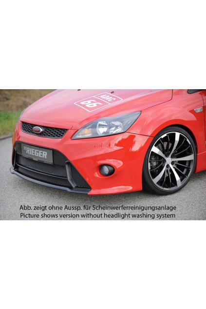 Rieger přední nárazník pro Ford Focus 2 vč. ST 3-dvéř., 5-dvéř. po faceliftu, plast ABS bez povrchové úpravy, pro vozy s ostřikovači světlometů