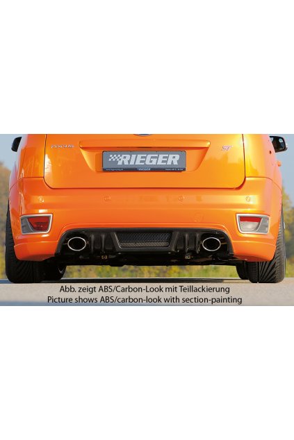 Rieger spoiler pod zadní nárazník pro Ford Focus 2 ST 3-dvéř., 5-dvéř. před faceliftem r.v. 10/05-01/08, plast ABS bez povrchové úpravy