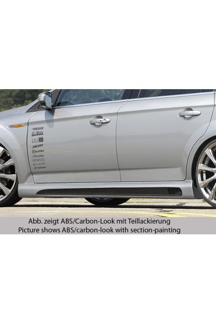 Rieger boční práh SG-Design mont. strana levá pro Ford Mondeo BA7 combi, fastback, sedan vč. faceliftu, r.v. 03/07-09/10, 10/10-09/14, plast ABS bez povrchové úpravy, s prolisem a výřezem