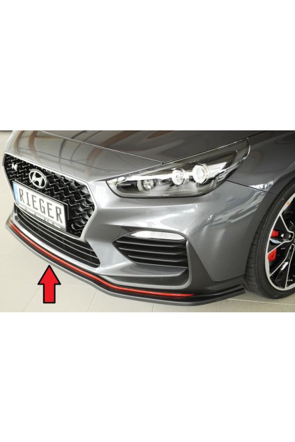 Rieger lipa pod přední nárazník pro Hyundai i30 N PDE 5-dvéř. (fastback), 5-dvéř. (hatchback), 07/17-, plast ABS bez povrchové úpravy