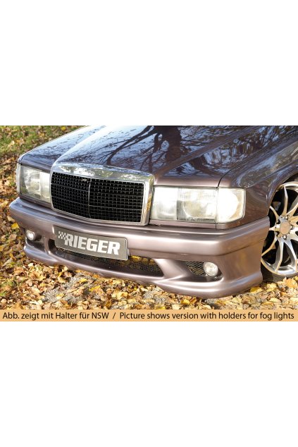 Rieger přední nárazník pro Mercedes 190 W201 sedan, plast ABS bez povrchové úpravy, bez výřezu pro mlhová světla