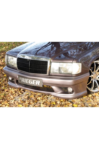 Rieger přední nárazník pro Mercedes 190 W201 sedan, plast ABS bez povrchové úpravy, s výřezem pro mlhová svěla