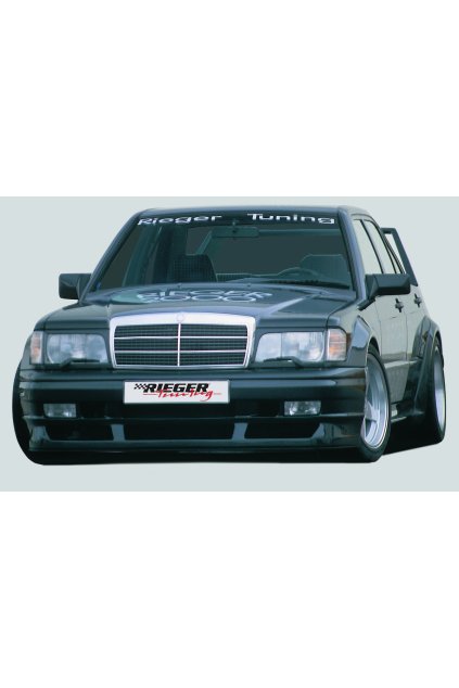 Rieger přední nárazník pro Mercedes 190 W201 sedan, GFK (laminát), pro sériovou masku, s výřezem pro mlhová světla