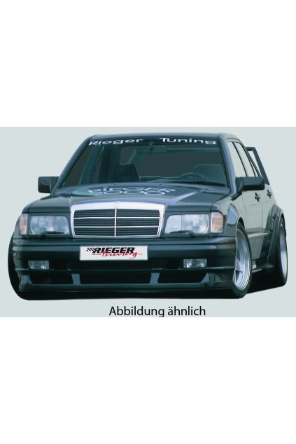 Rieger přední nárazník pro Mercedes 190 W201 sedan, GFK (laminát), pro SEC masku chladiče, bez výřezu pro mlhová světla