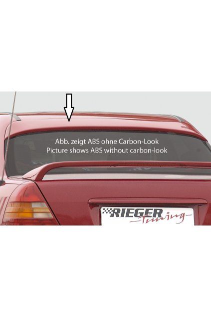 Rieger patka na zadní okno pro Mercedes třída C W202 sedan, plast ABS s povrchovou úpravou Carbon-Look