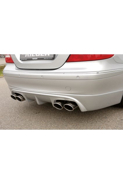 Rieger spoiler pod zadní nárazník pro Mercedes CLK W209 kabriolet, kupé vč. faceliftu r.v. 00/02-06/04, 07/04-, plast ABS bez povrchové úpravy