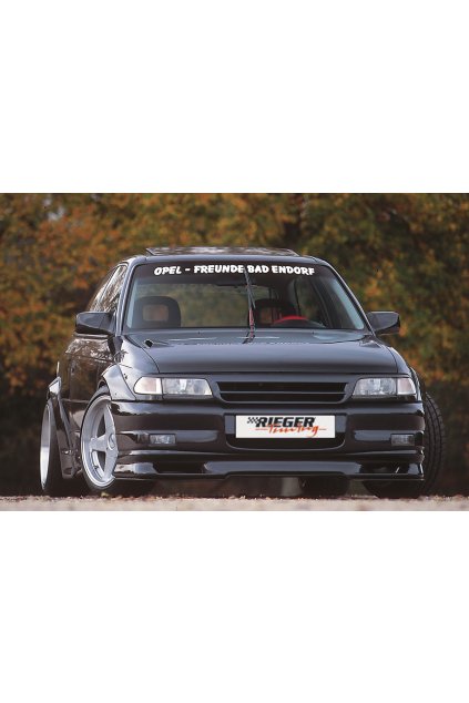 Rieger kompletní přední nárazník widebody I pro Opel Astra F 3-dvéř., 5-dvéř., hatchback, notchback, plast ABS bez povrchové úpravy