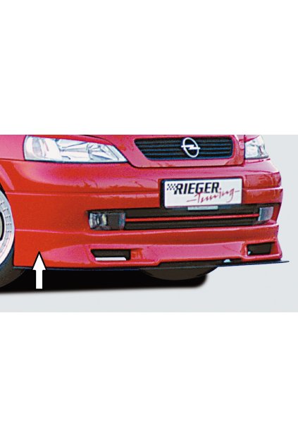 Rieger spoiler pod přední nárazník pro Opel Astra G 3-dvéř., 5-dvéř., cabrio, caravan, fastback, hatchback, notchback, plast ABS bez povrchové úpravy