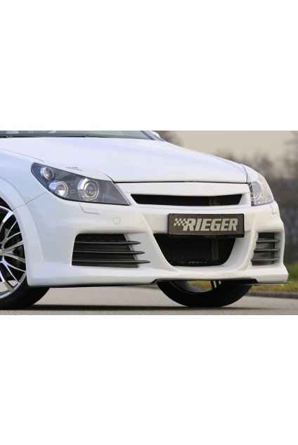 Rieger přední nárazník pro Opel Astra H vč. GTC, Twin-Top 3-dvéř., 5-dvéř., caravan, hatchback, kabriolet, plast ABS bez povrchové úpravy, s malým výřezem pro ostřikovače předních světlometů