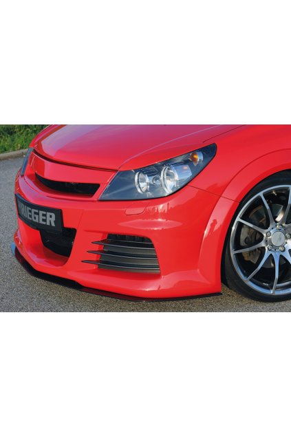 Rieger přední nárazník pro Opel Astra H vč. GTC, Twin-Top 3-dvéř., 5-dvéř., caravan, hatchback, kabriolet, plast ABS bez povrchové úpravy, s velkým výřezem pro ostřikovače předních světlometů