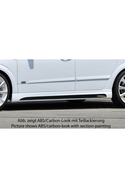 Rieger boční práh mont. strana pravá pro Opel Astra H 5-dvéř., hatchback, notchback, r.v. 03/04-, plast ABS bez povrchové úpravy, s prolisem a výřezem