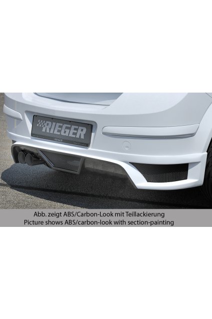Rieger spoiler pod zadní nárazník pro Opel Astra H 5-dvéř., hatchback, notchback r.v. 03/04-, plast ABS bez povrchové úpravy, pro dvojitou koncovku vlevo
