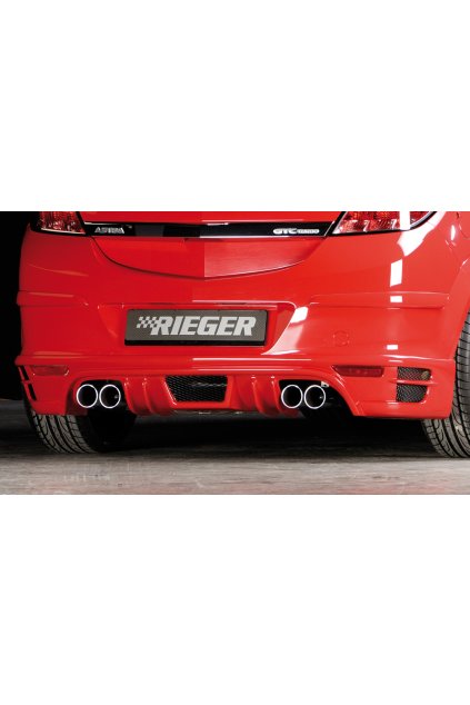 Rieger spoiler pod zadní nárazník pro Opel Astra H GTC 3-dvéř., plast ABS bez povrchové úpravy, pro vozy s dvojitými koncovkami na obou stranách